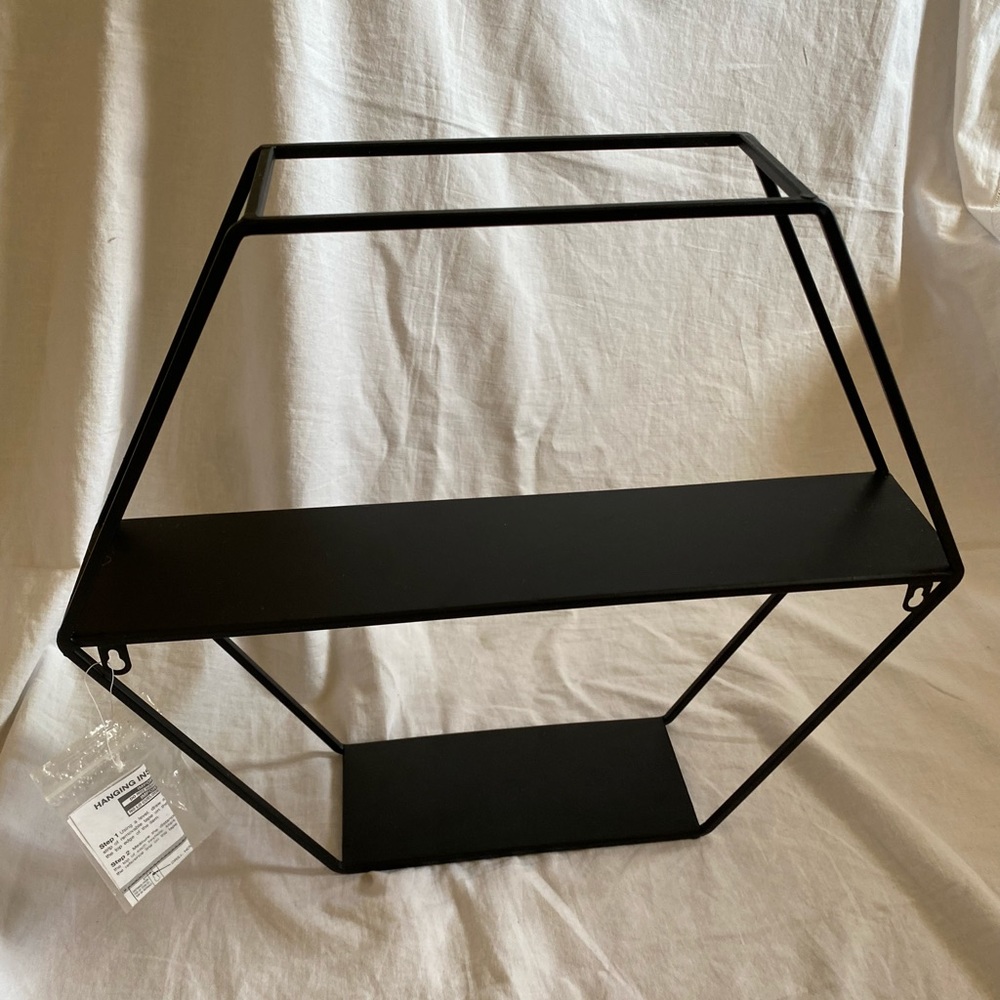Hexagon Metal Floating Wall Shelf